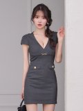 ベルトモチーフタイトミニドレス/キャバドレス【XS-Mサイズ/1カラー】[OF01] 【SB】dzwuAG