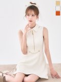 【即日発送】襟付きフロントジップフレアーワンピースドレス/キャバドレス【XS-Lサイズ/3カラー】[OF01] 【SB】dzqvAG