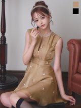 送料無料!フロントジップシフォンミニドレス/キャバドレス【予約商品/12月上旬発送予定】[OF01]