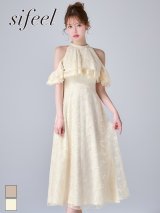 送料無料！【sifeel/シフィール】花柄アメスリフリルワンピースドレス/キャバドレス【S-Lサイズ/2カラー】【予約商品/1月下旬発送予定】[OF04]【SB】dzwuLD