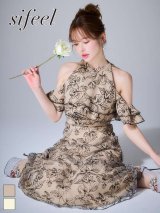 送料無料！【sifeel/シフィール】花柄アメスリフリルワンピースドレス/キャバドレス【S-Lサイズ/2カラー】【予約商品/1月下旬発送予定】[OF04]【SB】dzwuLD
