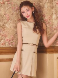 送料無料！ボックスプリーツセットアップミニドレス/キャバドレス【XS-XLサイズ/1カラー】[OF01]【SB】dzquAG