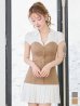 ベージュ　モデル：ゆめ　身長：160cm　着用サイズ：Sサイズ