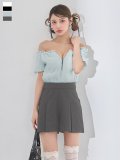 送料無料!オフショルシャーリングドッキングショートパンツミニドレス/キャバドレス【XS-Mサイズ/2カラー】【予約商品/4月下旬発送予定】[OF01]【SB】dzjvSK