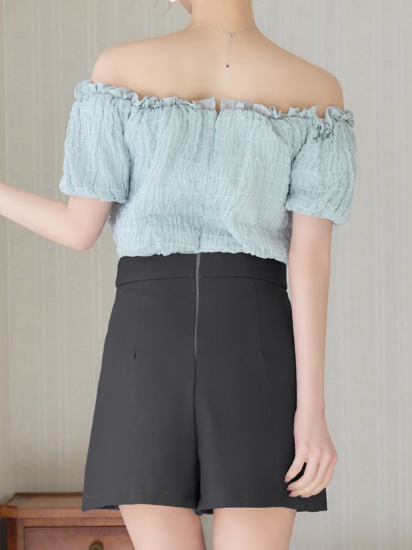 ブルー　モデル：ゆめ　身長：160cm　着用サイズ：Sサイズ