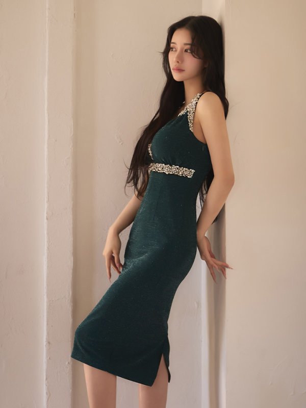 グリーン　モデル：ゆりお　身長：165cm　着用サイズ：Sサイズ