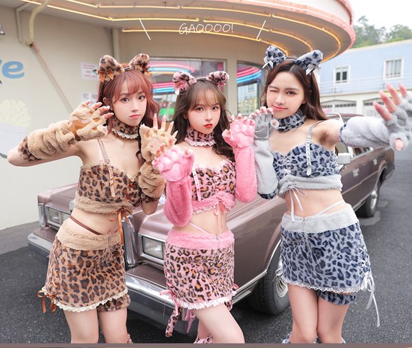 画像3: 【即日発送】ふわもこレオパード【マリームーン】【ハロウィンコスプレ8点セット】【フリーサイズ/3カラー】[OF04]