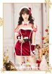 画像3: 【即日発送】【クリスマスコスプレ6点セット】【Malymoon/マリームーン】デコルテハートサンタ【フリーサイズ/1カラー】[OF03]