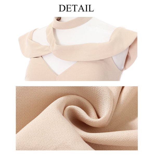 画像8: 値下げ！ワンカラー/スカーフベルト/谷間魅せ/キャバドレス/ミニドレス【S-Mサイズ/2カラー】[HC02]【YN】dz