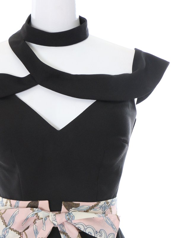 画像9: SALE!ワンカラー/スカーフベルト/谷間魅せ/キャバドレス/ミニドレス【S-Mサイズ/1カラー】[OF03]【YN】dz