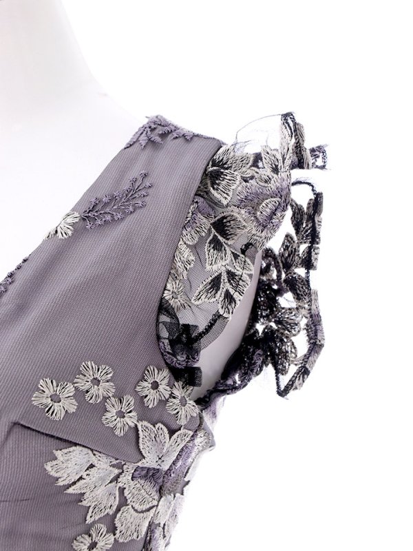 画像16: SALE!再入荷！ラグジュアリーフラワー/花柄刺繍/リボンベルト/キャバドレス/ミニドレス【S-Lサイズ/2カラー】[OF03-X]【YN】dz