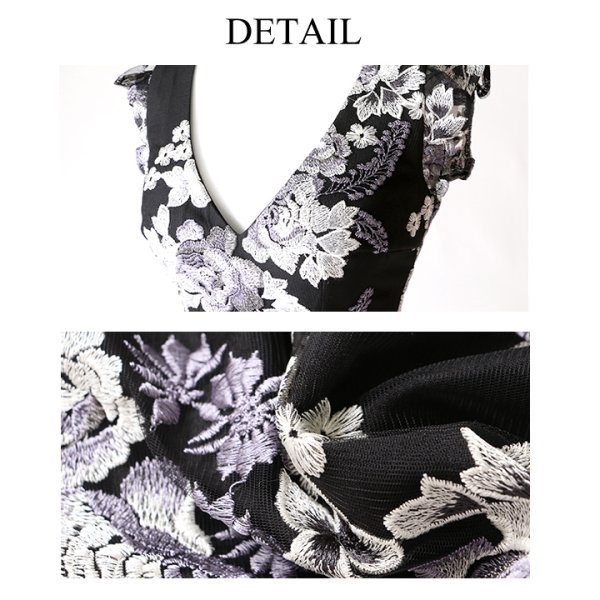 画像10: SALE!再入荷！ラグジュアリーフラワー/花柄刺繍/リボンベルト/キャバドレス/ミニドレス【S-XLサイズ/1カラー】[OF03-X]【YN】dz