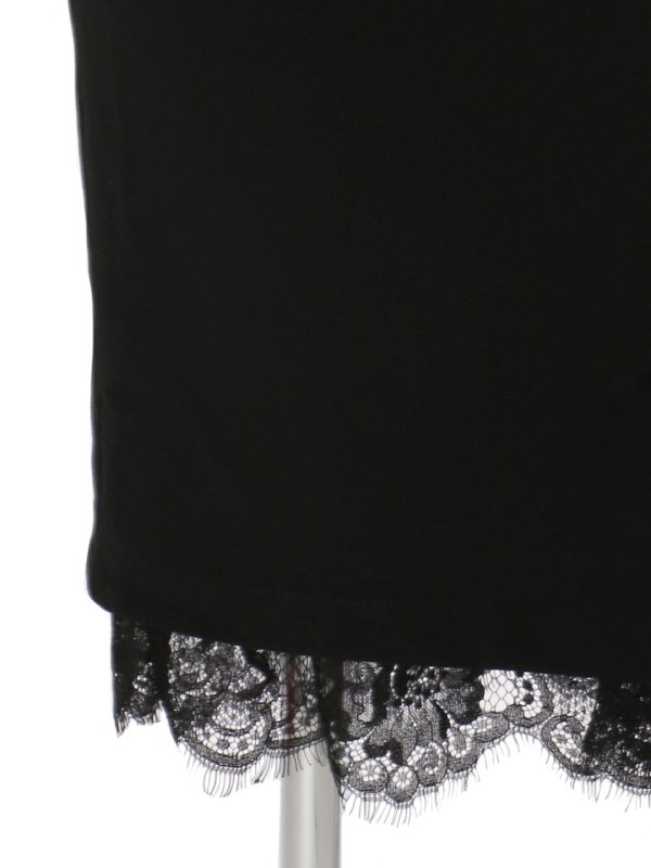 画像18: SALE!フェイクレーススリットドレス/カットワークレース/ドレープ/谷間魅せ/キャバドレス/ミニドレス【XS-XLサイズ/2カラー】[OF03]【YN】dz