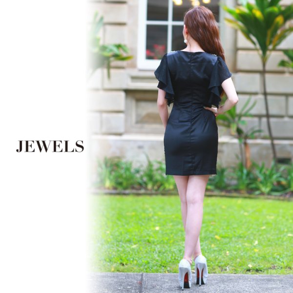 画像14: 丈の長さが選べる！フロントレースサテンミニパーティードレス[OF01A]【SB】