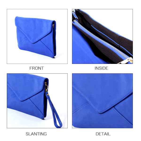 画像5: フェイクレザークラッチバッグ[OF04]