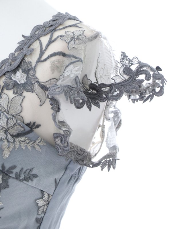 画像12: フラワー刺繍胸元シアーレースドレス/透け/谷間見せ/フリル/ベルト/キャバドレス/ミニドレス【XS-XLサイズ/1カラー】[OF03-U] 【YN】