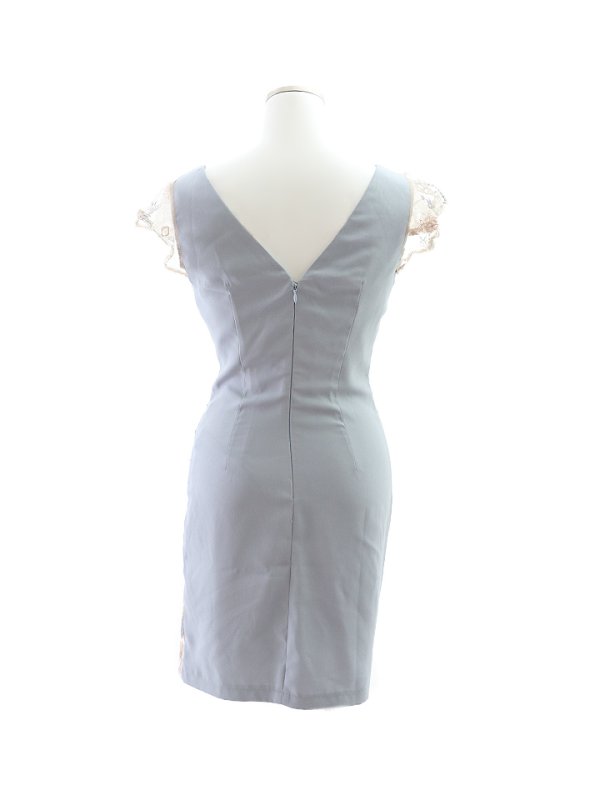 画像27: フラワー刺繍フェイクレースドレス/透け/フリル/ビジュー/谷間見せ/キャバドレス/ミニドレス【XS-XLサイズ/3カラー】[HC02-X]【YN】