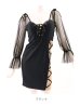 画像11: サイドシアーレイヤードドレス/シアー/谷間見せ/タイト/キャバドレス/ミニドレス【S-Lサイズ/2カラー】[OF03-U]【YN】dzj (11)