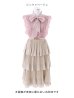 画像22: SALE!再入荷！バイカラーティアードワンピースドレス/レース/リボン/プリーツ/フレアー/ワンピース/ベルト/無地/胸元隠し/背中隠し/ミディアム丈/キャバドレス/パッド無し/【M-XLサイズ/1カラー】[OF03-X] 【YN】dz (22)