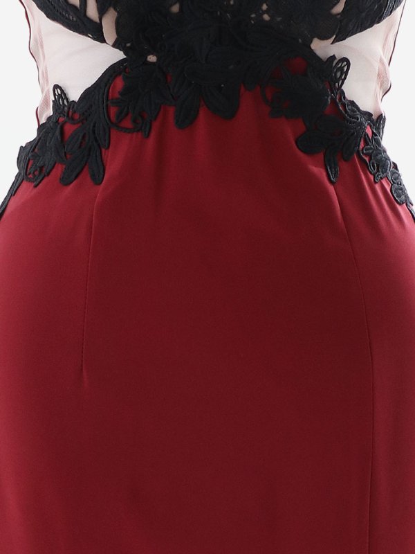 画像29: 花柄刺繍スピンドルスリットロングドレス /キャミソール/ノースリーブ/刺繍/透け/谷間見せ/タイト/ロングドレス /キャバドレス【S-Mサイズ/4カラー】[HC02] dzw