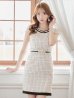 画像6: SALE!チェック柄ツイードミニドレス/黒ベルト/ビジュー/ツイード/タイトスカート/胸元隠し/背中隠し/キャバドレス/パッド無し/ワンピース/ミニドレス【S-XLサイズ/2カラー】[OF03-X] 【YN】dzc (6)