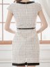 画像8: SALE!チェック柄ツイードミニドレス/黒ベルト/ビジュー/ツイード/タイトスカート/胸元隠し/背中隠し/キャバドレス/パッド無し/ワンピース/ミニドレス【S-XLサイズ/2カラー】[OF03-X] 【YN】dzc (8)