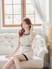 画像17: SALE!チェック柄ツイードミニドレス/黒ベルト/ビジュー/ツイード/タイトスカート/胸元隠し/背中隠し/キャバドレス/パッド無し/ワンピース/ミニドレス【S-XLサイズ/1カラー】[OF03-X] 【YN】dzc (17)