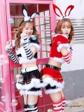 【即日発送】【クリスマスコスプレ8点セット】【Malymoon/マリームーン】バニーサンタクロースコスチューム【フリーサイズ/2カラー】[HC03]