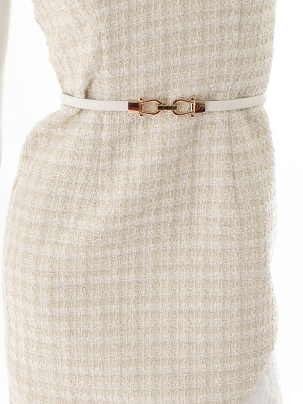 画像28: SALE!再入荷!ワンショルダーデコルテ刺繍ドレス/ツイード/フェイクスリット/谷間魅せ/ミニドレス/キャバドレス【S-Lサイズ/2カラー】[OF03-X] 【YN】