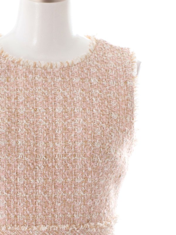 画像26: SALE!ノースリーブツイードドレス/スリット/胸元隠し/背中隠し/ミニドレス/キャバドレス/ワンピース【S-Lサイズ/9カラー】[OF03] 【YN】