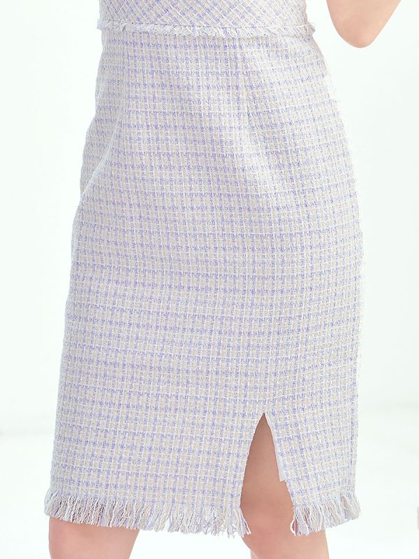 画像11: SALE!ノースリーブツイードドレス/スリット/胸元隠し/背中隠し/ミニドレス/キャバドレス/ワンピース【S-Lサイズ/9カラー】[OF03] 【YN】