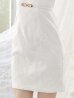 画像6: 【ミニ丈】 ホワイト刺繍ノースリーブドレス/チュール/ノースリーブ/ベルト/胸元隠し/背中隠し/タイト/キャバドレス/ワンピース/ミニドレス 【S-Lサイズ/2タイプ】[OF08-X] 【YN】dzc