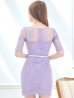 画像8: SALE!新色登場!総レース/ベルト/深Vカット/谷間魅せ/背中魅せ/ロングスリーブ/タイト/キャバドレス/ミニドレス【S-Lサイズ/3カラー】[OF08-U]【YN】