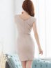 画像7: シンプルバストクロスアップミニドレス/キャバドレス/谷間見せ/透け/胸盛り/バストアップ/ブラOK/ビジュー【S-Mサイズ/2カラー】[OF03] 【YN】dzw (7)