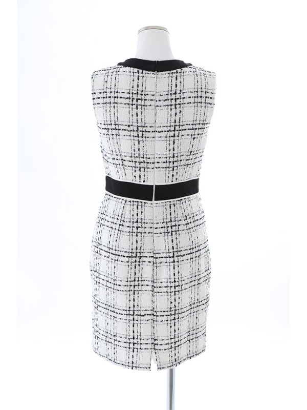 画像13: SALE!ブラックツイードノースリーブドレス/チェック柄/キャバドレス/ワンピース/ミニドレス【YN】【S-Lサイズ/1カラー】[OF03-X]