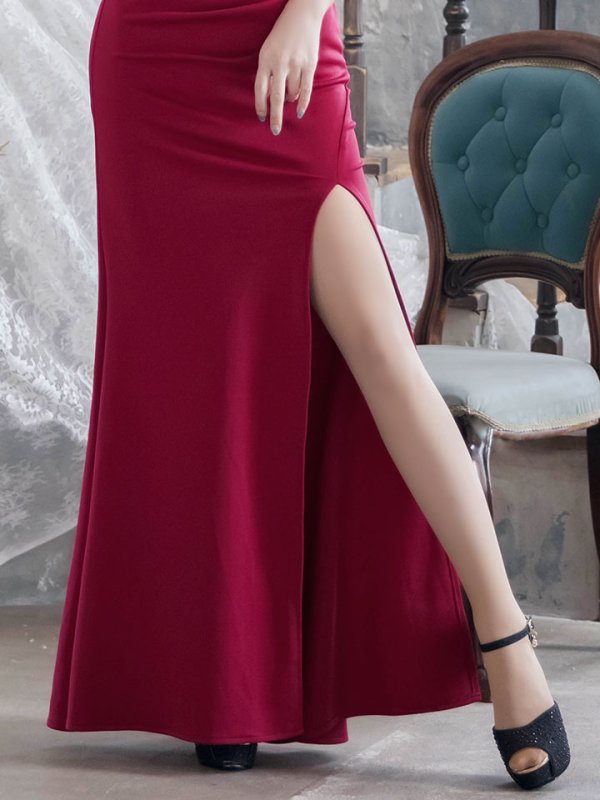 画像12: SALE!ビジューロングドレス/スリッド/ノースリーブ/谷間見せ/タイト/ロングドレス/キャバドレス 【S-Lサイズ/6カラー】[HC02-X] 【YN】dzw