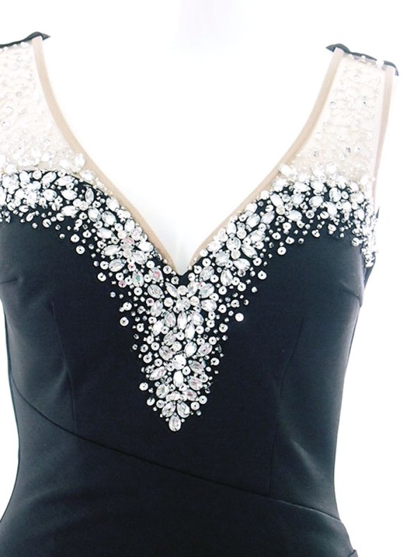 画像36: SALE!【新色登場】ビジューロングドレス/ワンカラー/シアー/スリッド/ノースリーブ/谷間見せ/タイト/ロングドレス/キャバドレス 【S-Lサイズ/6カラー】[HC02-X] 【YN】dzw