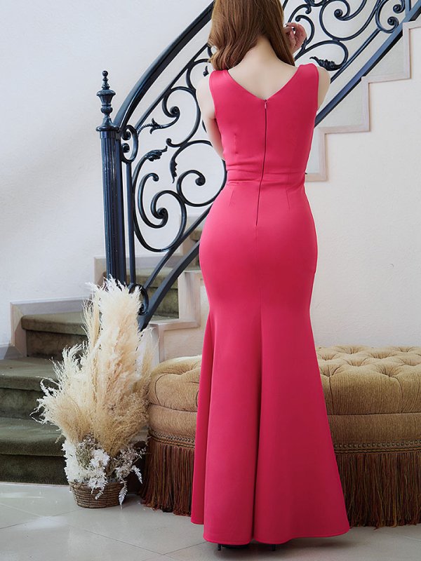 画像11: SALE!【新色登場】ビジューロングドレス/ワンカラー/シアー/スリッド/ノースリーブ/谷間見せ/タイト/ロングドレス/キャバドレス 【S-Lサイズ/6カラー】[HC02-X] 【YN】dzw