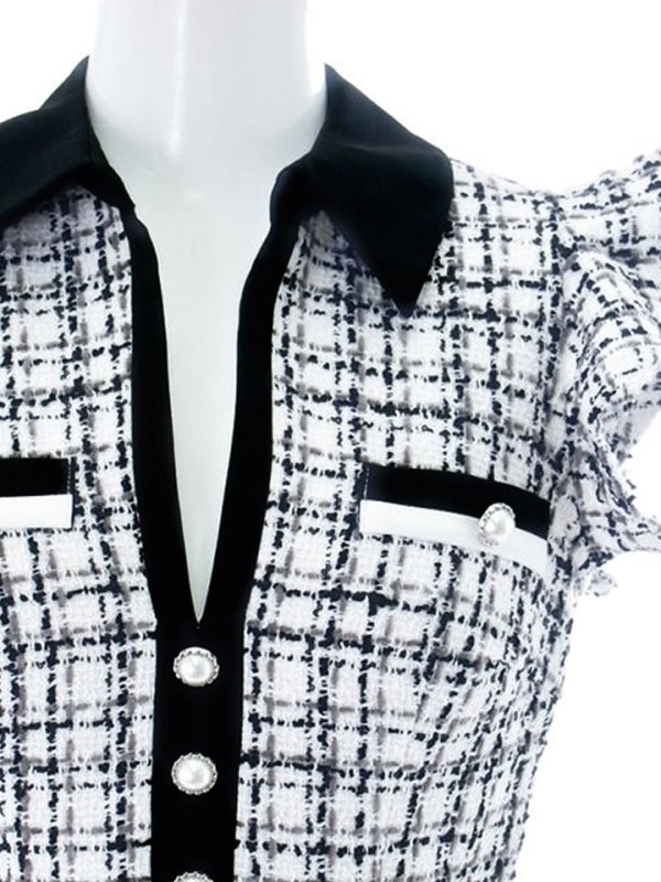 画像22: SALE!選べるスカート丈ドレス/ツイード/リボン/飾りベルト/背中見せ/ミディアムドレス/キャバドレス【S-Lサイズ/2カラー】[OF03] 【YN】dzw