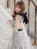 画像14: SALE!選べるスカート丈ドレス/ツイード/リボン/飾りベルト/背中見せ/ミディアムドレス/キャバドレス【S-Lサイズ/2カラー】[OF03] 【YN】dzw (14)