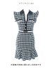 画像18: SALE!選べるスカート丈ドレス/ツイード/リボン/飾りベルト/背中見せ/ミディアムドレス/キャバドレス【S-Lサイズ/2カラー】[OF03] 【YN】dzw (18)