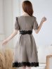 画像19: 【サマーセール！】【sifeel/シフィール】Aラインワンピースドレス/フレアー/ジップアップ/刺繍レース/ベルト/谷間隠し/背中隠し/ミディアムドレス/キャバドレス/パッド無し【S-XLサイズ/3カラー】[OF03-X] 【YN】dzw