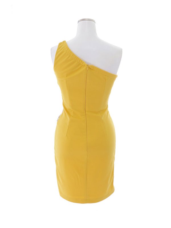 画像28: SALE!ビジュー/胸元見せ/タイト/サイドシアー/上品/セクシー/ストレッチ/無地/キャバドレス/ミニドレス【S-Lサイズ/2カラー】[[OF03-X] 【YN】dzj