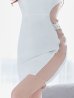画像7: SALE!ビジュー/胸元見せ/タイト/サイドシアー/上品/セクシー/ストレッチ/無地/キャバドレス/ミニドレス【S-Lサイズ/2カラー】[[OF03-X] 【YN】 (7)