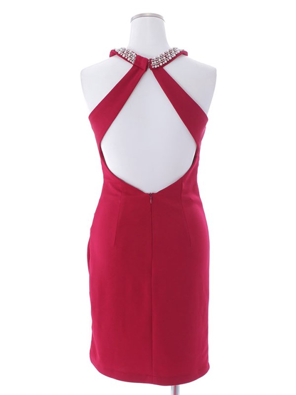 画像29: SALE!ゴージャスデコルテカットアウトドレス/ノースリーブ/ビジュー/ストレッチ/谷間見せ/背中見せ/透け/タイト/ミニドレス/キャバドレス【XS-Lサイズ/3カラー】[HC02-X] 【YN】dzw