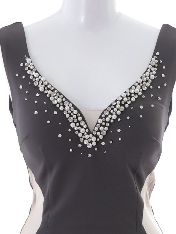 画像18: SALE!ワンカラービジュードレス/サイドシアー/谷間見せ/背中見せ/ノースリーブ/ミニドレス/キャバドレス 【XS-Lサイズ/3カラー】[OF03-X] 【YN】dzw