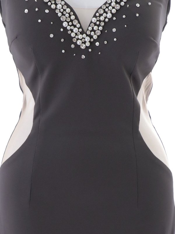 画像20: SALE!ワンカラービジュードレス/サイドシアー/谷間見せ/背中見せ/ノースリーブ/ミニドレス/キャバドレス 【XS-Lサイズ/3カラー】[OF03-X] 【YN】dzw