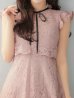 画像6: SALE!【sifeel/シフィール】花柄総レースワンピースドレス/リボン/レース/透け/胸元隠し/背中隠し/ワンピース/フレアー/ミディアムドレス/キャバドレス【S-Lサイズ/2カラー】[OF08] 【YN】dzw