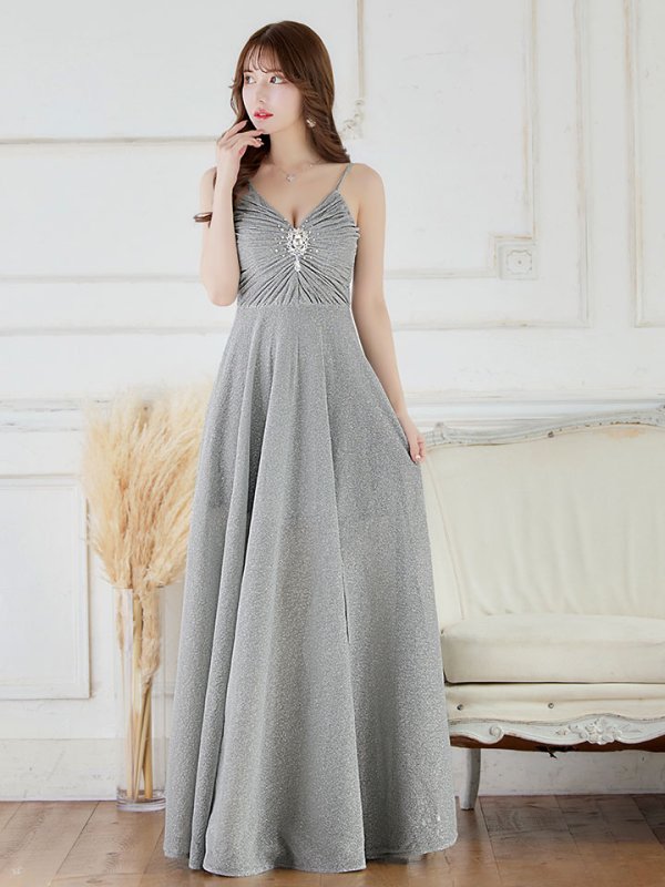 画像21: 送料無料！【新色登場】グリッターラメ/キャミソール/ノースリーブ/谷間見せ/背中見せ/ビジュー/ロングドレス/キャバドレス 【S-Lサイズ/4カラー】[HC02-X]【YN】dzw【一部予約商品/11月下旬発送予定】