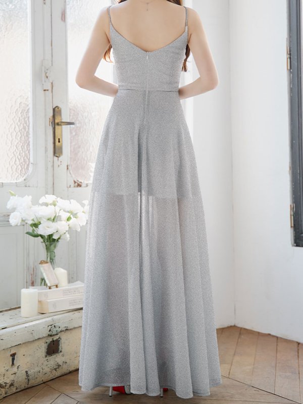 画像10: 送料無料！【新色登場】グリッターラメ/キャミソール/ノースリーブ/谷間見せ/背中見せ/ビジュー/ロングドレス/キャバドレス 【S-Lサイズ/4カラー】[HC02-X]【YN】dzw【一部予約商品/11月下旬発送予定】